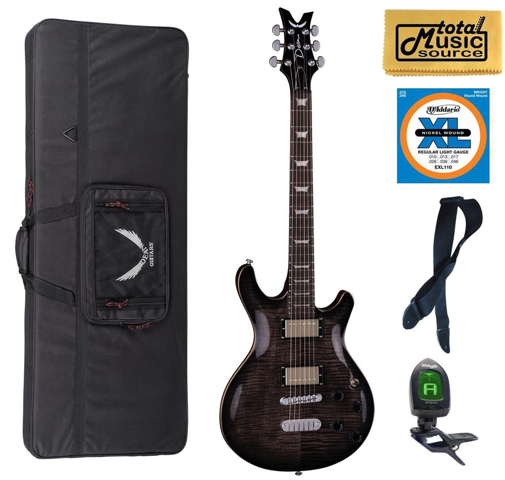 Dean ICON FM CHB LWPACK Icon Solid-Body Electric Guitar, Charcoal Burst Lightweight Case Pack
