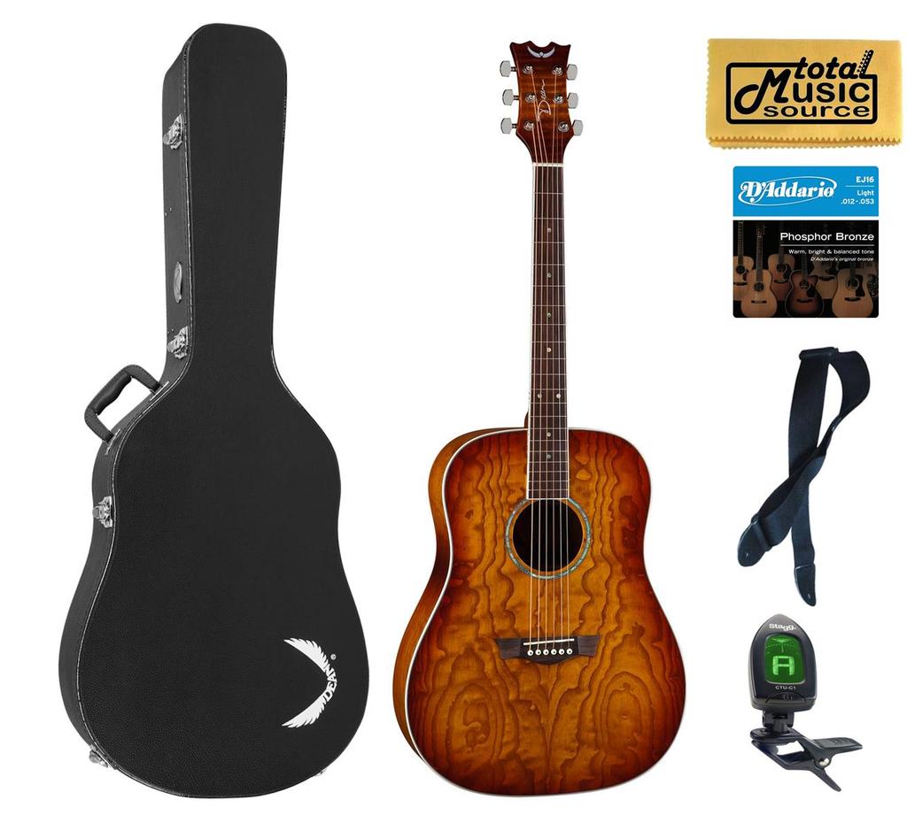 Dean Guitars AX DQA TSB  HSBKPACK  Acoustic Guitar Case Bundle