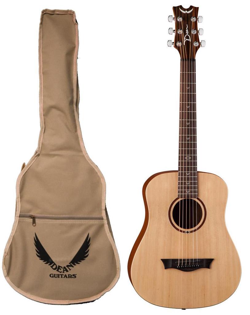 Dean Guitars Flight Series Spruce Travel Guitar with Gig Bag FLY SPR