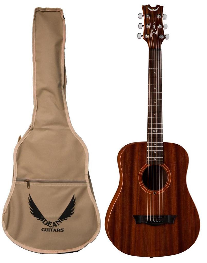 Dean Guitars Flight Series Mahogany Travel Guitar with Gig Bag FLY MAH