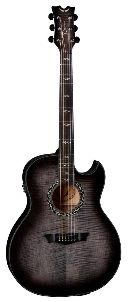 Dean EXHIBITION ULTRA A/E Guitar with B-BAND® USB, Trans Charcoal, EXULTRA FM CHB
