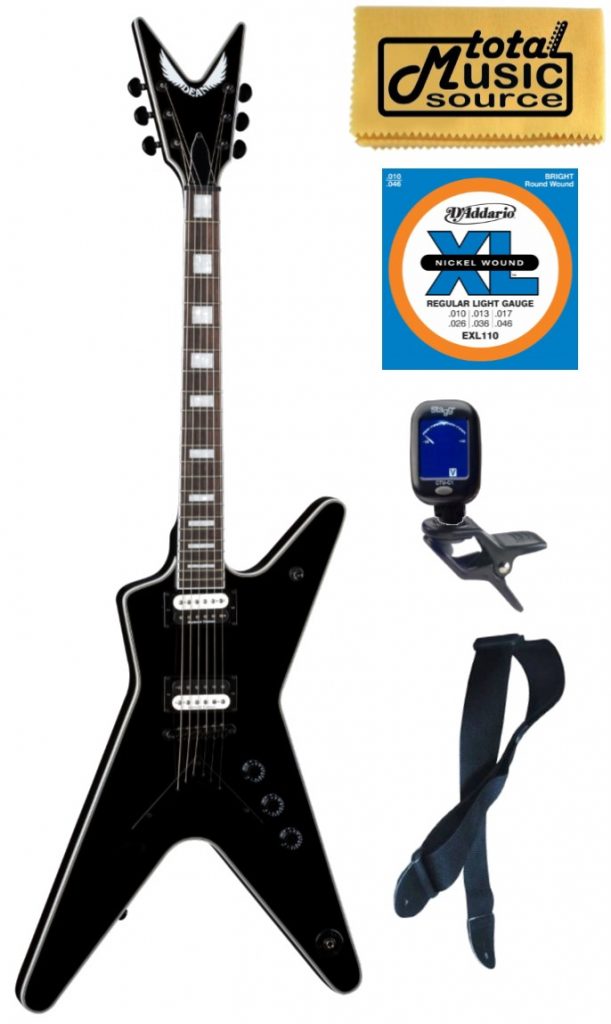 Dean ML Select Electric Guitar, Classic Black, ML SEL CBK, Bundle