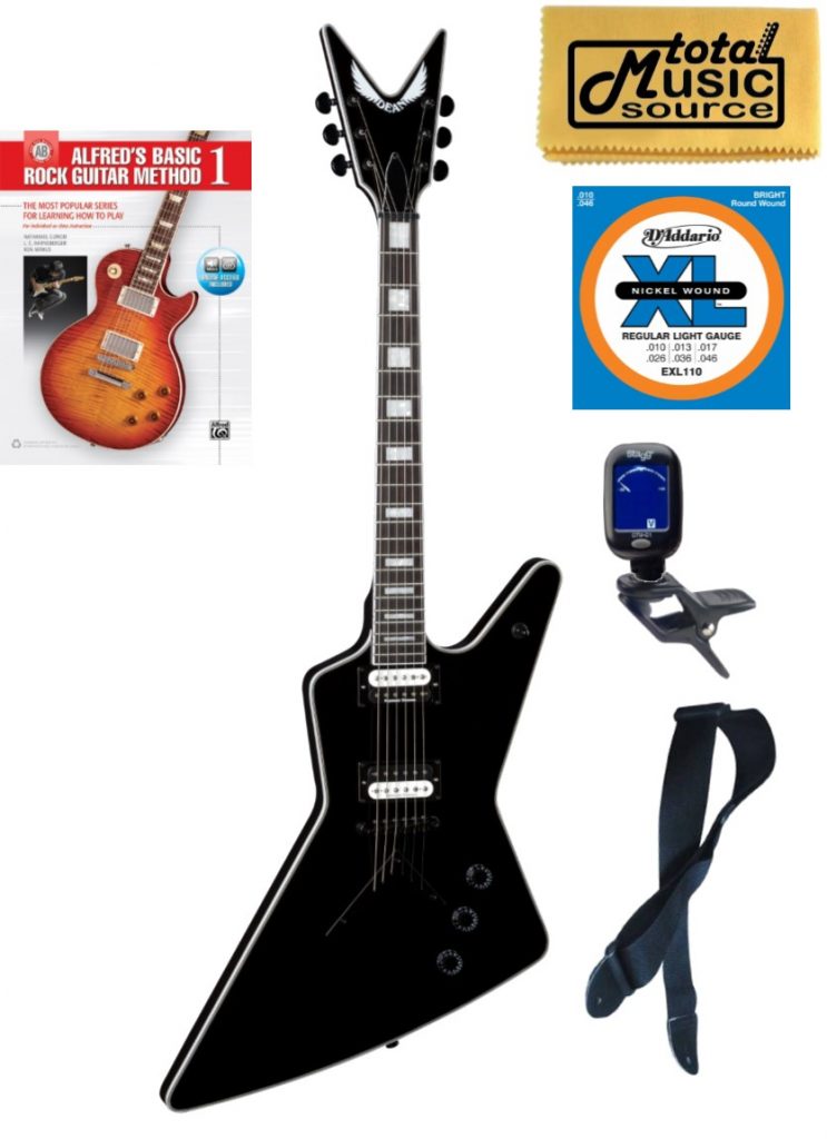 Dean Z Select Electric Guitar, Classic Black, Z SEL CBK, Book Bundle