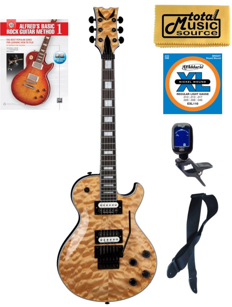 Dean TB SEL F QM GN Thoroughbred Select Quilt Top FR Electric Guitar, Book Bundle