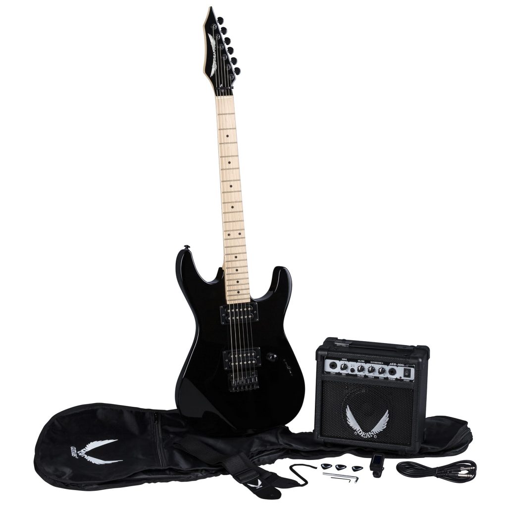 Dean Guitars Custom Zone Solid Body Electric Guitar Pack - Classic Black, CZONE CBK PK
