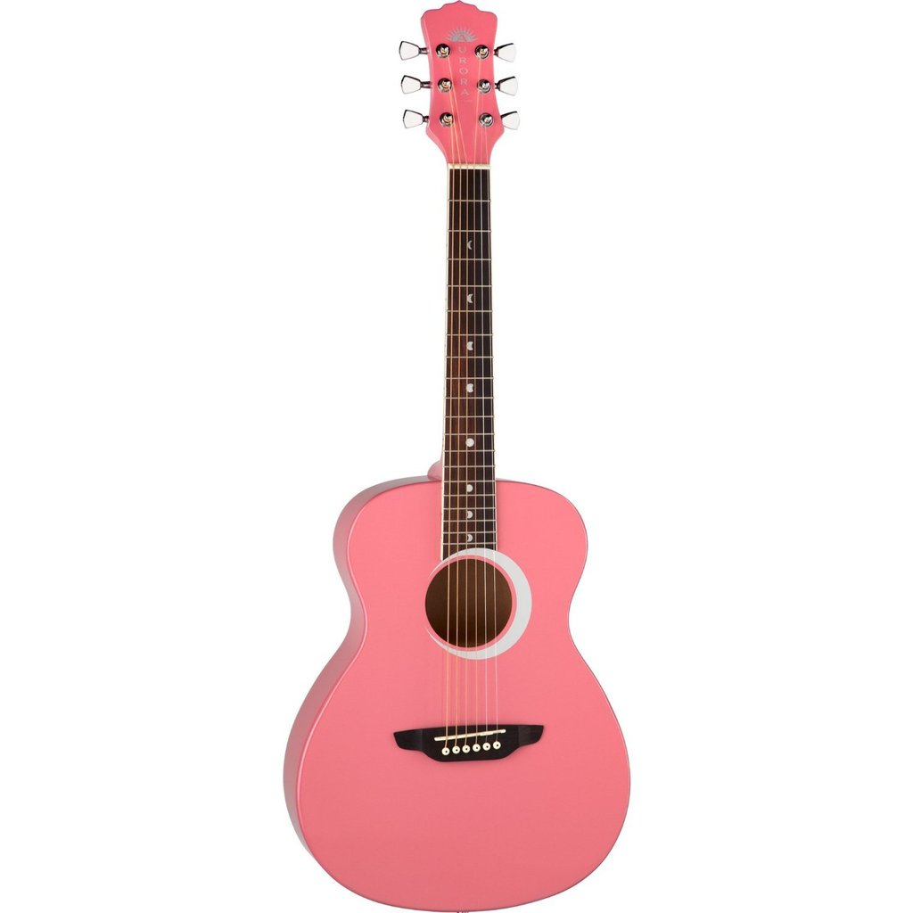 Luna Aurora Borealis 3/4-Size Acoustic Guitar - Pink Pearl, AR BOR PNK