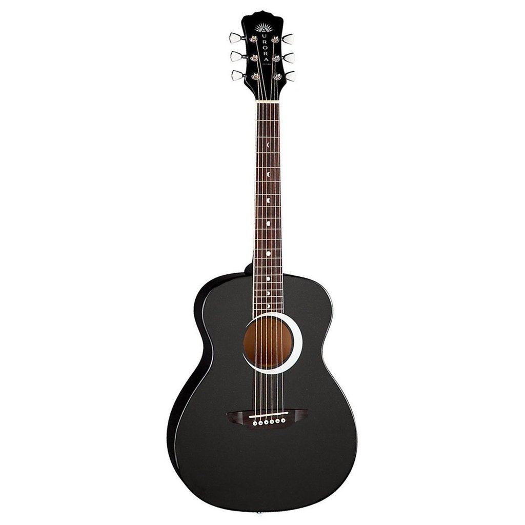 Luna Aurora Borealis 3/4-Size Acoustic Guitar - Black Pearl, AR BOR BLK