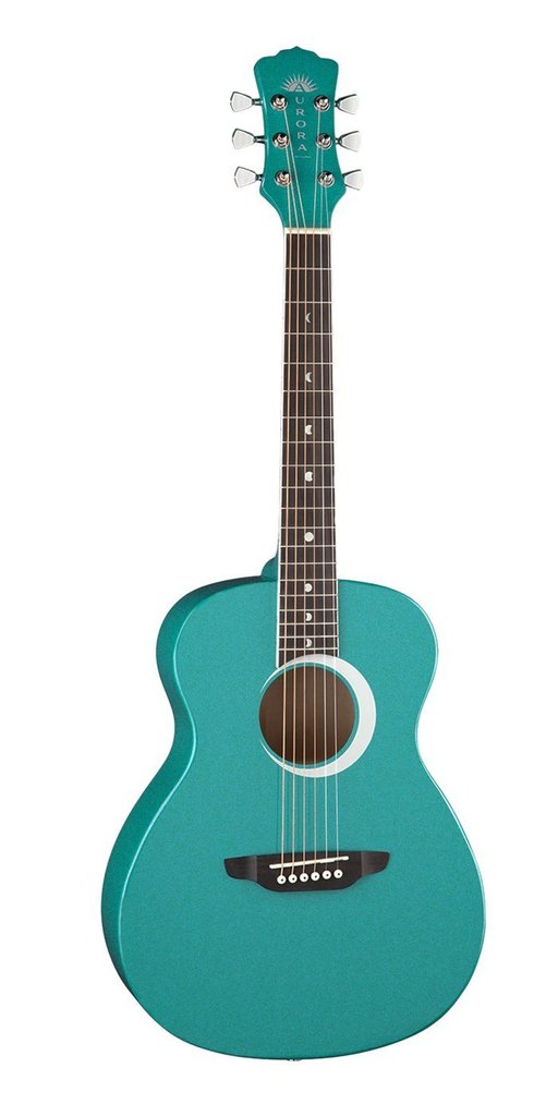 Luna Aurora Borealis 3/4-Size Acoustic Guitar - Teal Pearl, AR BOR TEAL