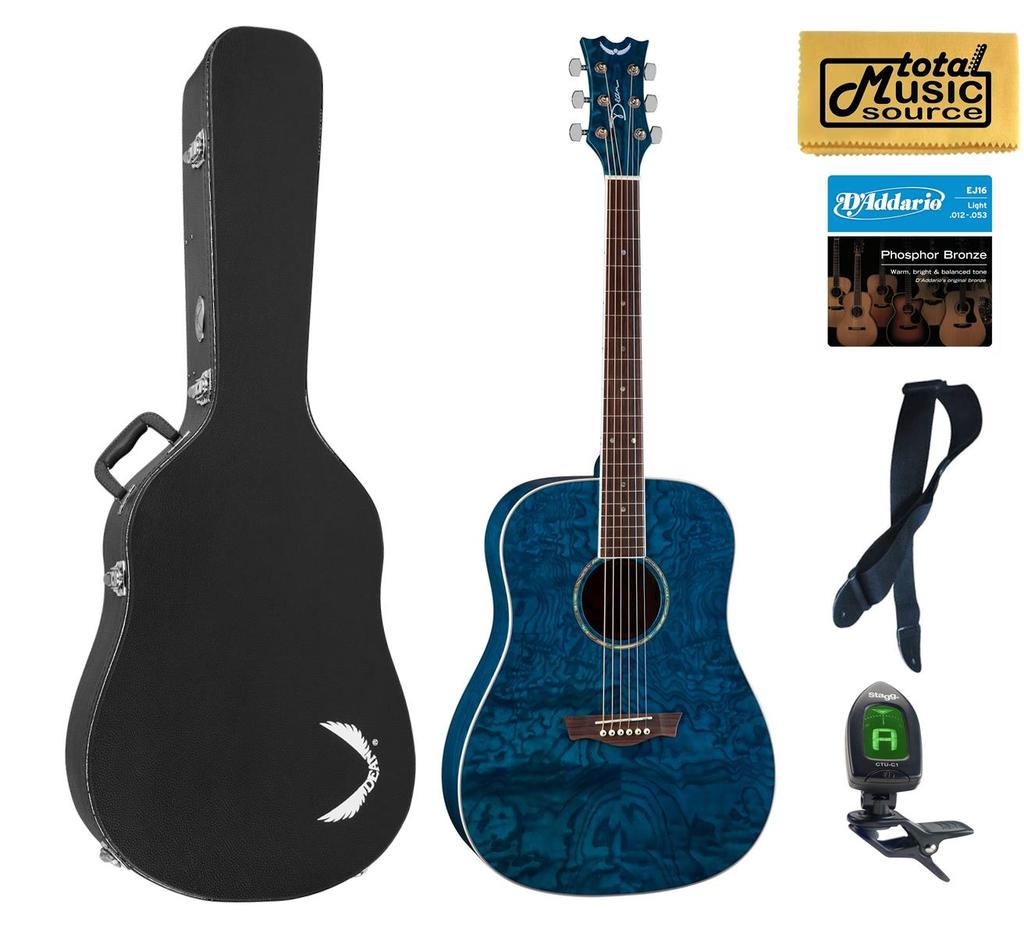 Dean Guitars AX DQA TBL HSBKPACK  Acoustic Guitar Case Bundle