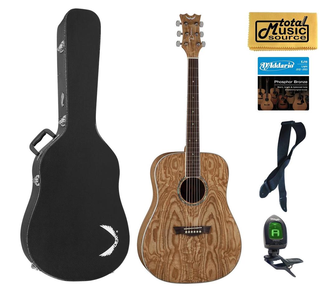 Dean Guitars AX DQA GN  HSBKPACK Acoustic Guitar Case Bundle