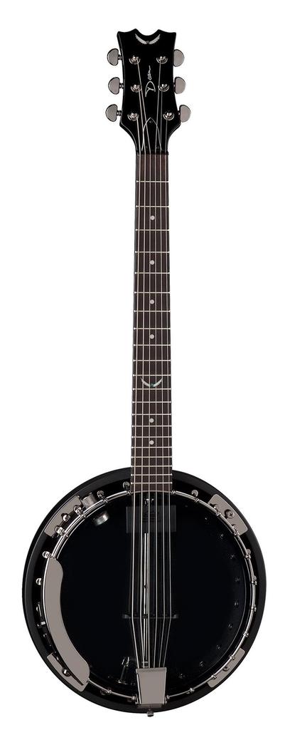 Dean Backwoods 6 String Electric Banjo, DMT Pickup, Black Chrome, BW6E BC
