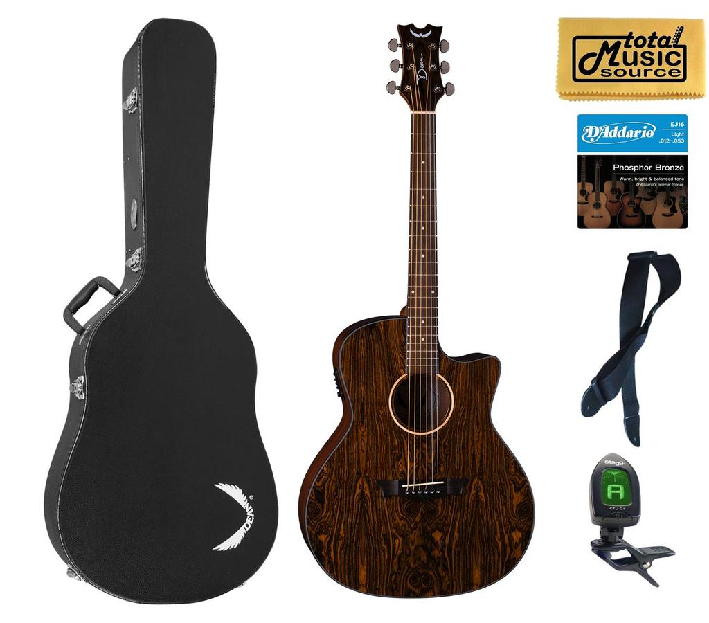 Dean AX E CAIDIE HSBKPACK Acoustic-Electric Cutaway Guitar Case Bundle