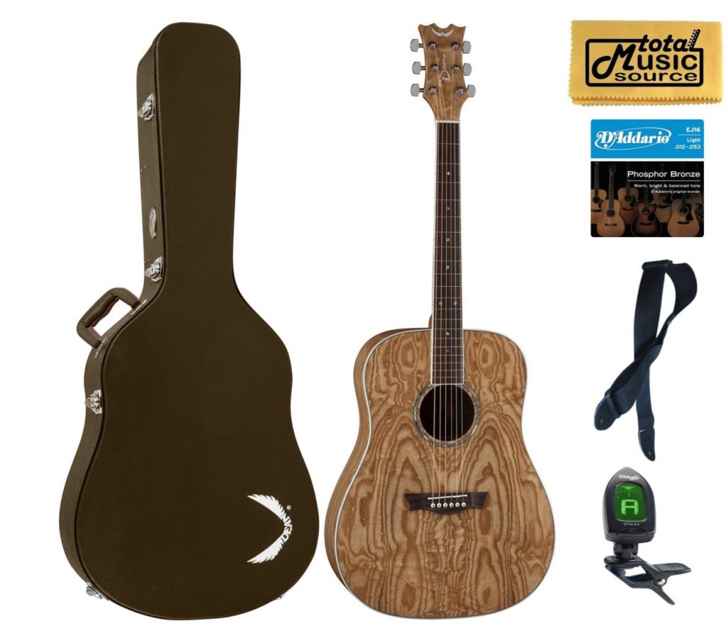 Dean Guitars AX DQA GN HSBNPACK  Acoustic Guitar Brown Case Bundle