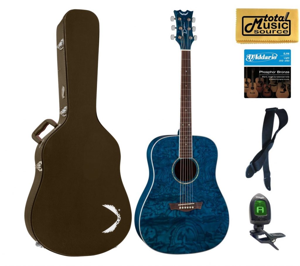 Dean Guitars AX DQA TBL HSBNPACK  Acoustic Guitar Brown Case Bundle