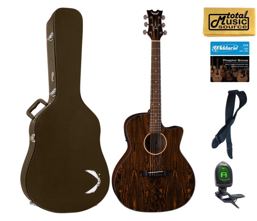 Dean AX E CAIDIE HSBNPACK  Acoustic-Electric Cutaway Guitar Brown Case Bundle
