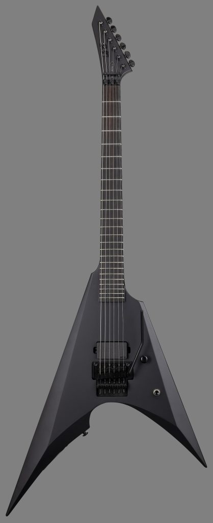 ESP LTD Arrow Black Metal Electric Guitar, Macassar Ebony, Black Satin