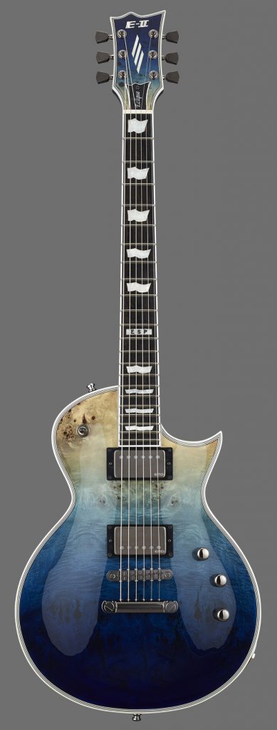 ESP LTD E-II Eclipse Burl Maple top 6-String Electric Guitar - Blue Natural Fade