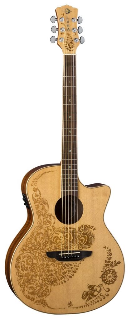 Luna Henna Oasis Acoustic/Electric Select Spruce Guitar, HEN OA SPR