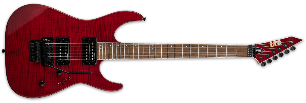 ESP LTD M-200FM Electric Guitar See Thru Red, LM200FMSTR