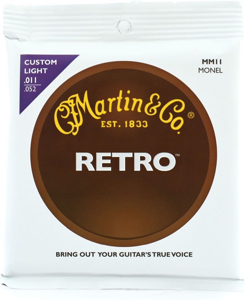 Martin MM11 Retro Monel Acoustic Guitar Strings, Light, 11-52