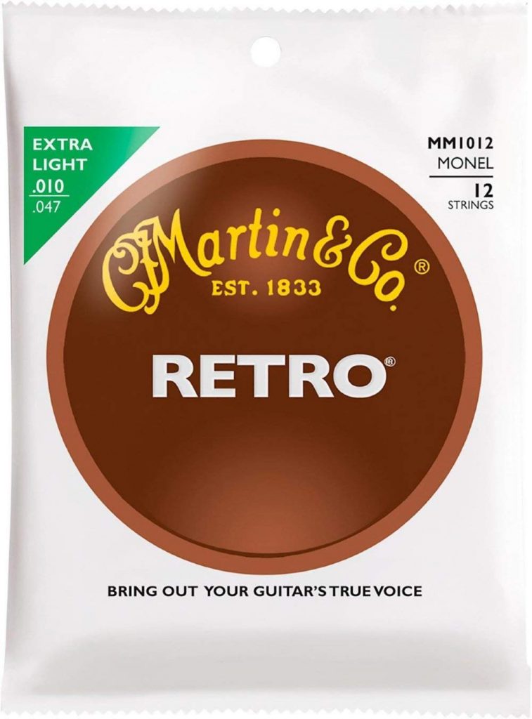 Martin MM1012 Retro Acoustic Guitar 12-Strings Set, Extra Light, 10-47
