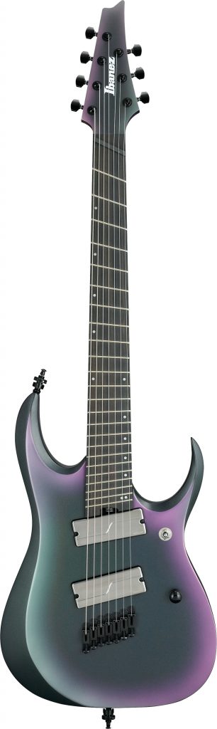 Ibanez RGD71ALMS 7 String Electric Guitar, Axion Label, Black Aurora Burst Matte