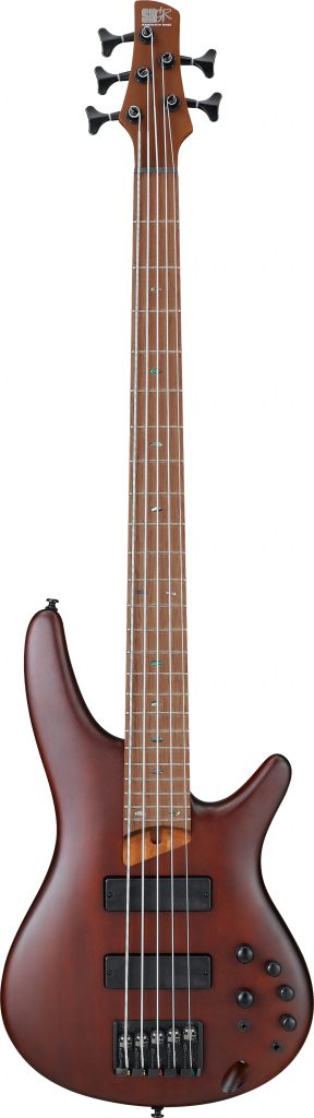 Ibanez SR505E 5-String Electric Bass Guitar, Brown Mahogany