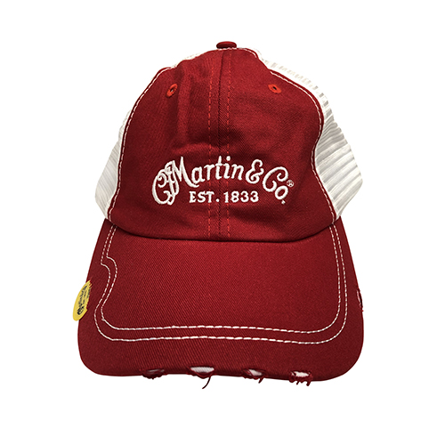 Martin Guitars Pick Hat, Red Cap with White Mesh
