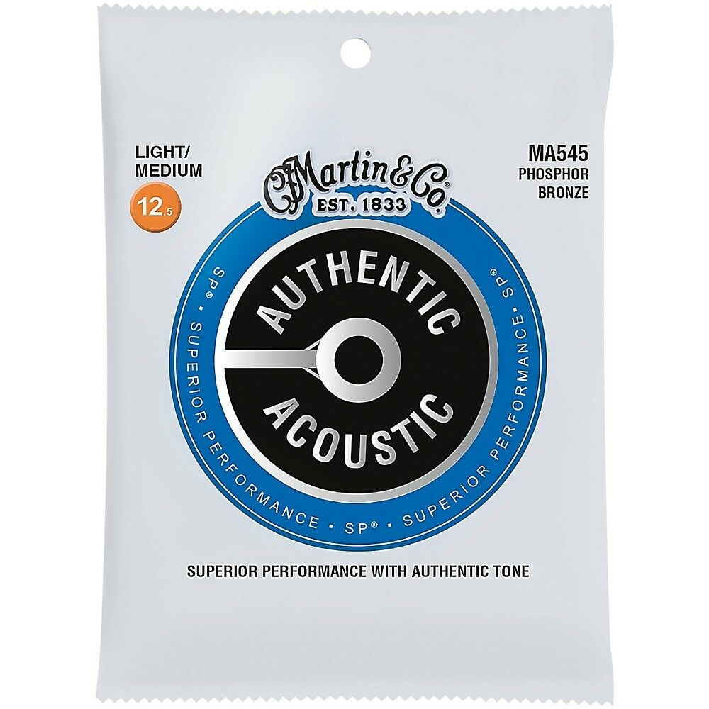Martin MA545 Authentic Acoustic SP Phosphor Bronze Guitar Strings gauges 12.5-55