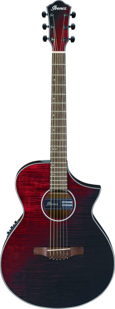 Ibanez AEWC32FM Thin Body Acoustic-Electric Guitar Red Sunset Fade, New!