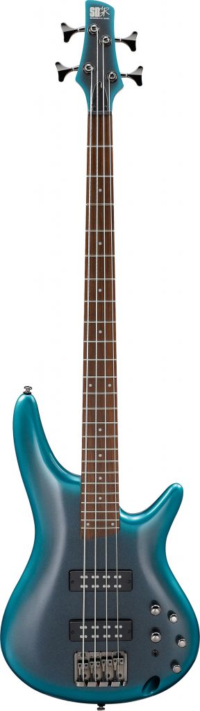 Ibanez SR Standard SR300E 4-String Electric Bass Guitar, Cerulean Aura Burst