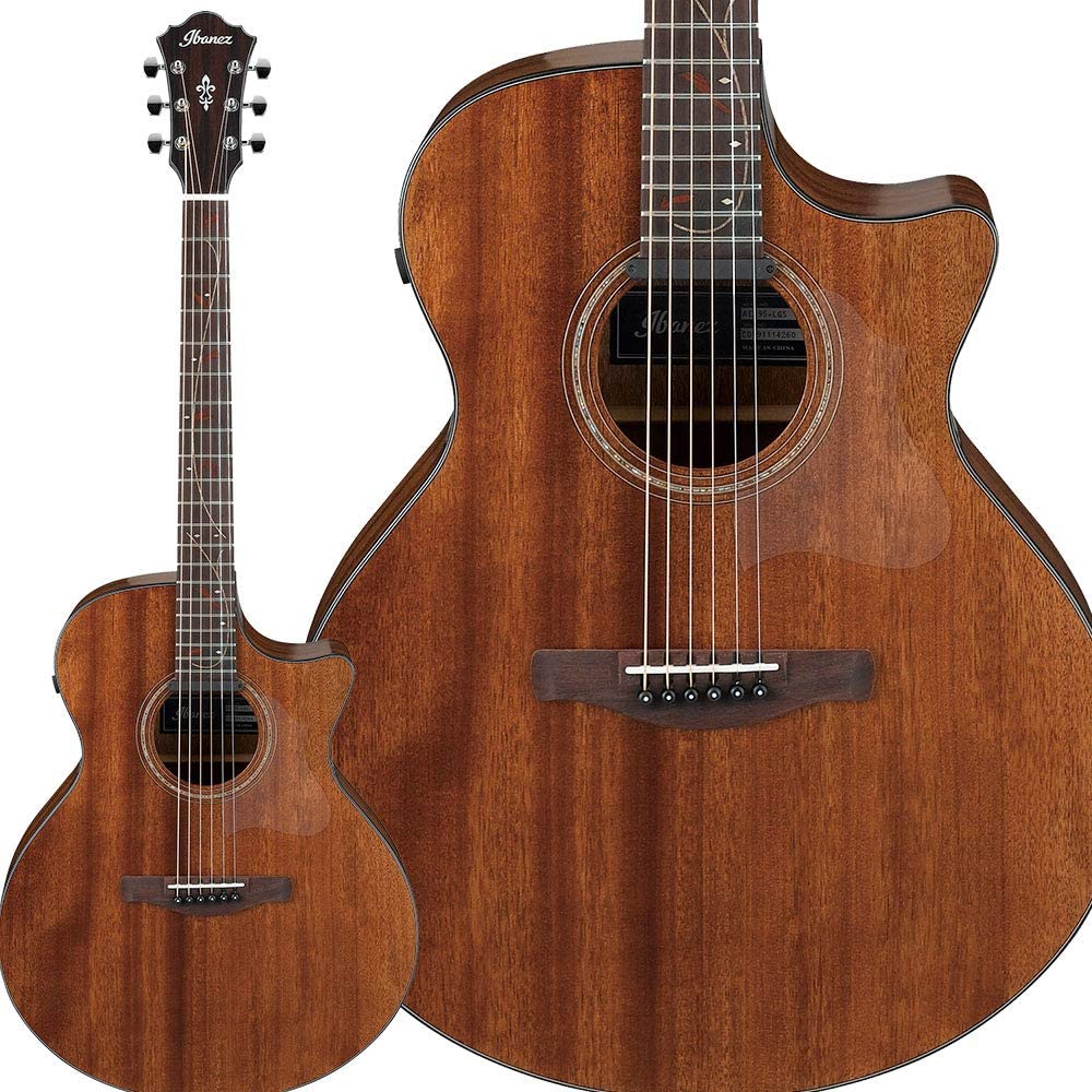 Ibanez AE295 Acoustic Electric 6 String Guitar, Solid Okoume Natural