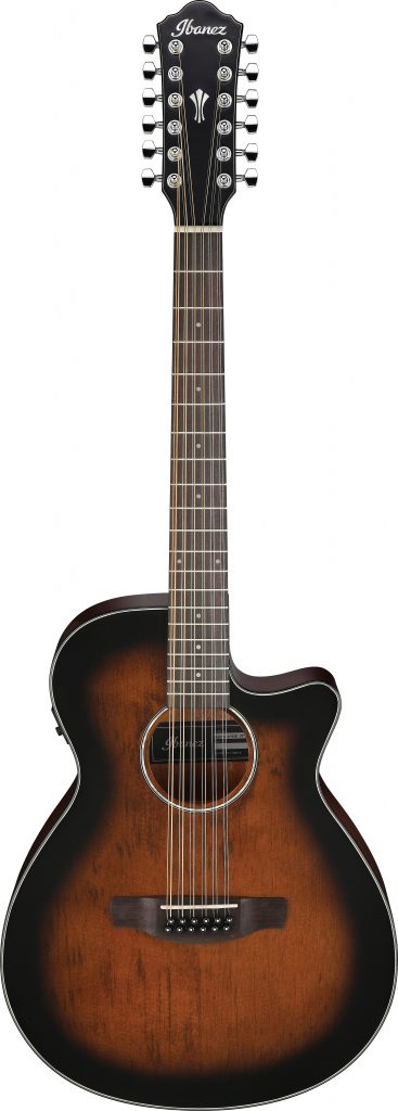 Ibanez 12 String Acoustic Electric Guitar AEG5012DVH Dark Violin Sunburst
