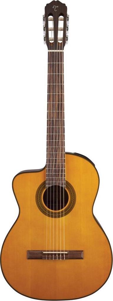 Takamine G Series Lefty GC1CELH-NAT Acoustic-Electric Classical Cutaway Guitar, Natural, GC1CELHNAT
