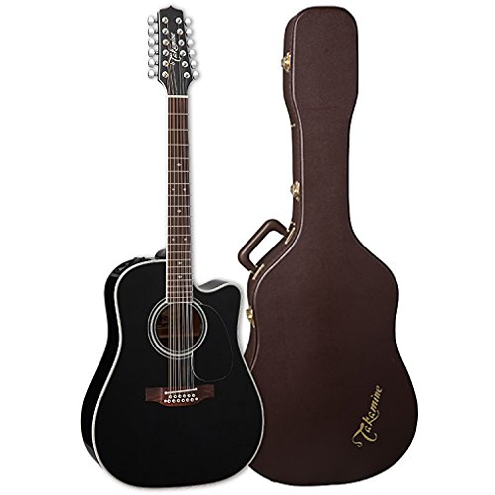 Takamine EF381SC 12-String Dreadnought Acoustic-Electric Guitar with Hard Case