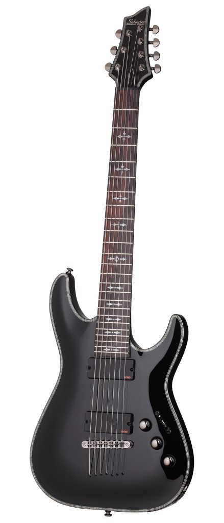 Schecter Hellraiser C-7 7-String Electric Guitar (Gloss Black), 1789