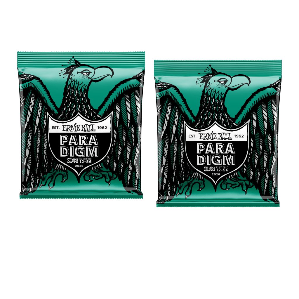2 PACK Ernie Ball 2026 Paradigm Not Even Slinky Electric Guitar Strings, 12-56