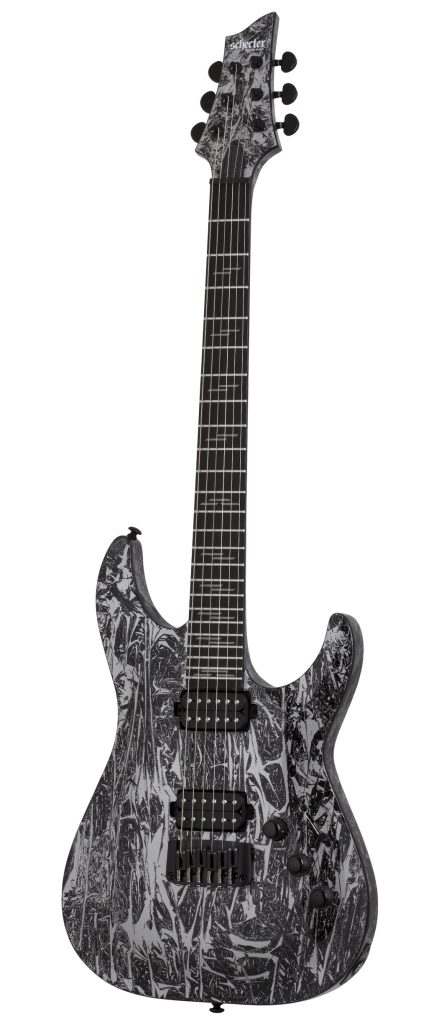 Schecter 1460 C-1 Hardtail Electric Guitar, Ebony Fretboard, Silver Mountain