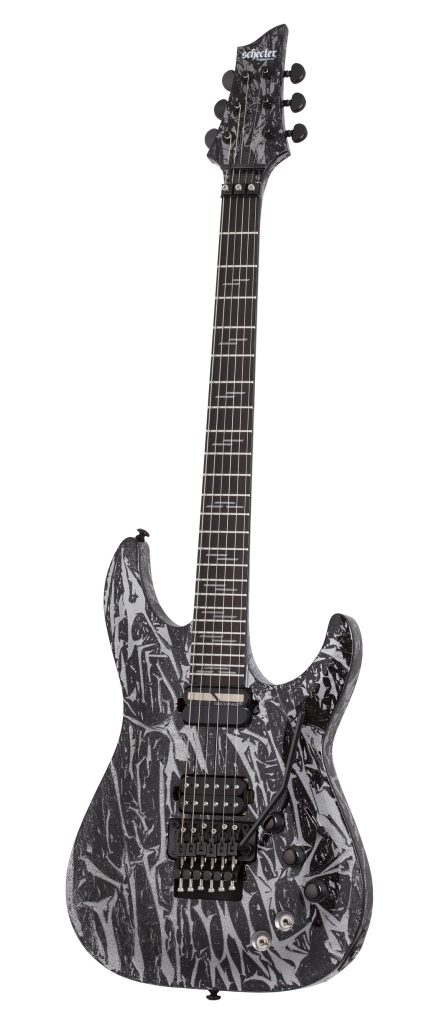 Schecter 1461 C-1 FR S Floyd Rose Electric Guitar, Ebony Board, Silver Mountain