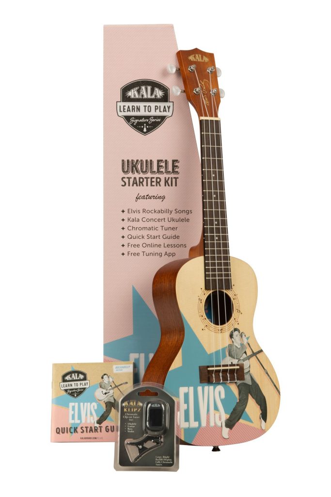 Kala Elvis Rockabilly Learn To Play Concert Ukulele Kit, KALA-LTP-C-ERB