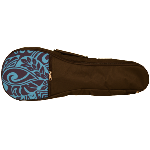 Kala UB-BL Blue Hawaiian Pattern Gig Bag for Soprano Ukuleles