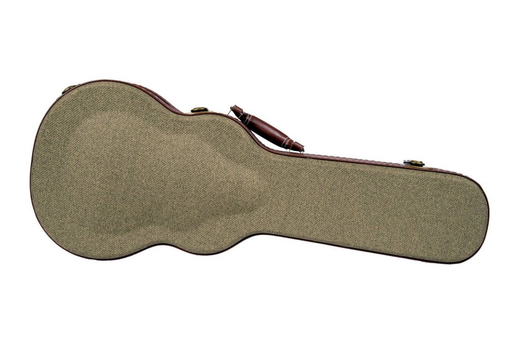 Kala OTS-AT Olive Tweed Vintage Archtop Soprano Size Ukulele Hard Case