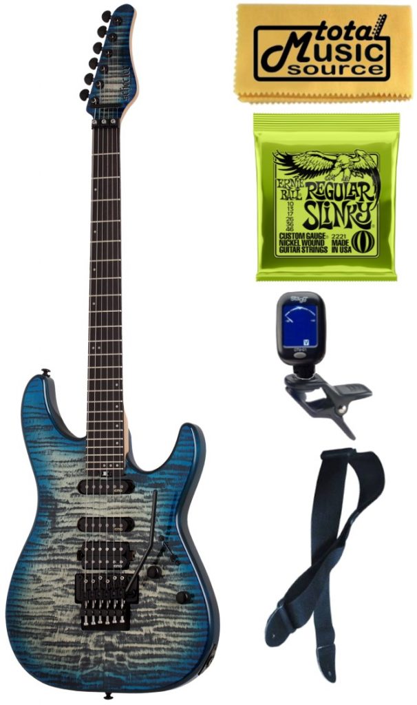 Schecter 1277 Sun Valley Super Shredder III Electric Guitar Sky Burst Bundle