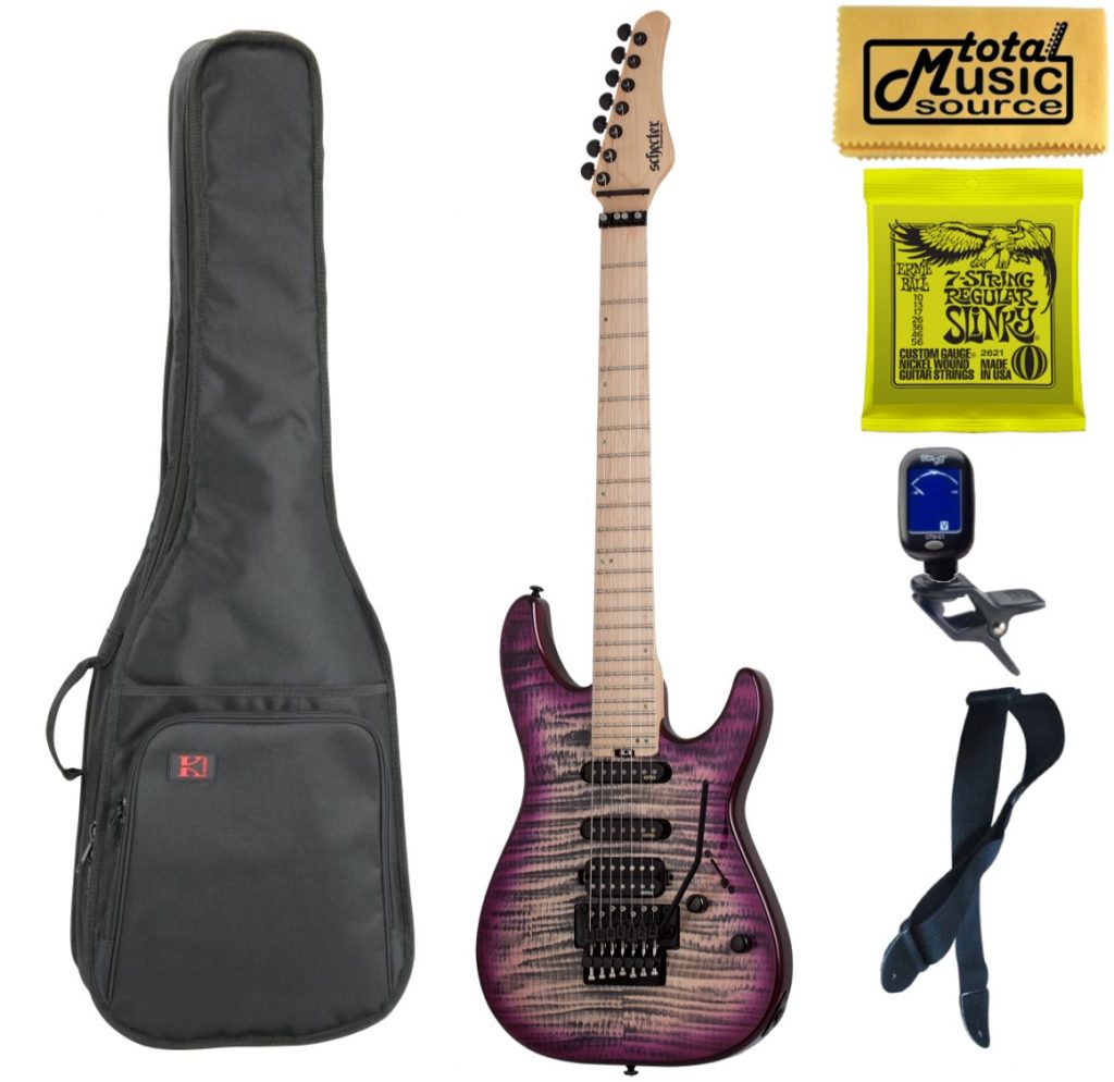 Schecter 1278 Sun Valley Super Shredder III 7 String Guitar, W/ Gig Bag, Aurora Burst