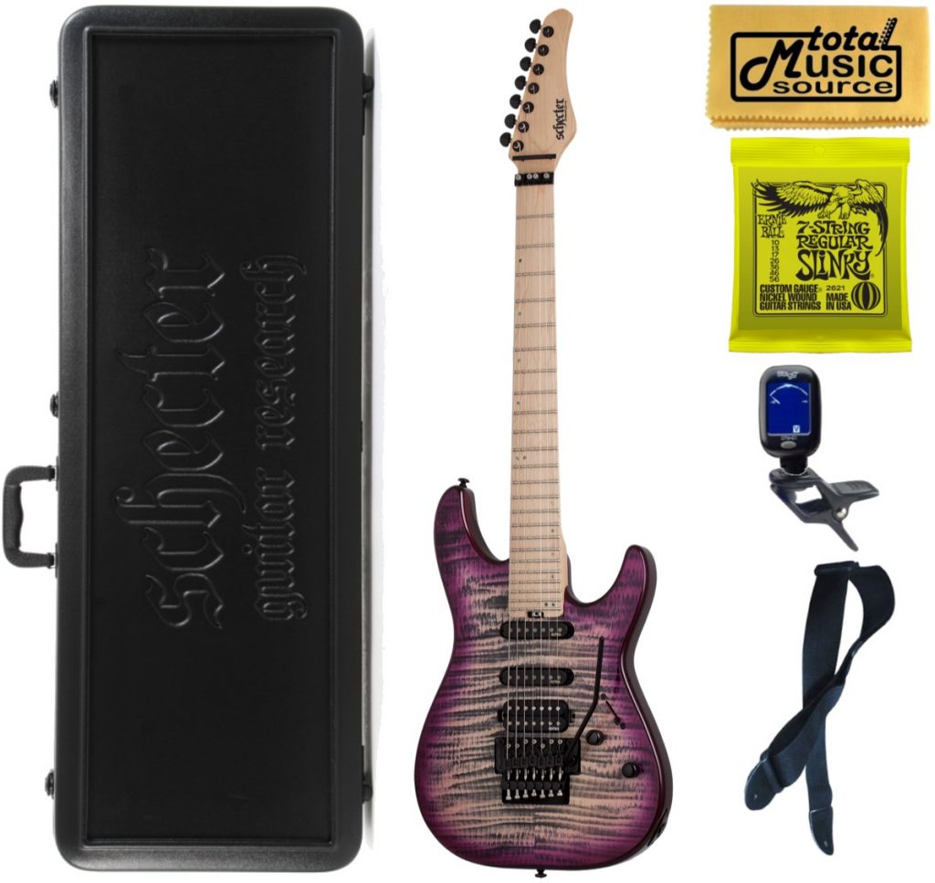 Schecter 1278 Sun Valley Super Shredder III 7 String Guitar, W/ Case, Aurora Burst