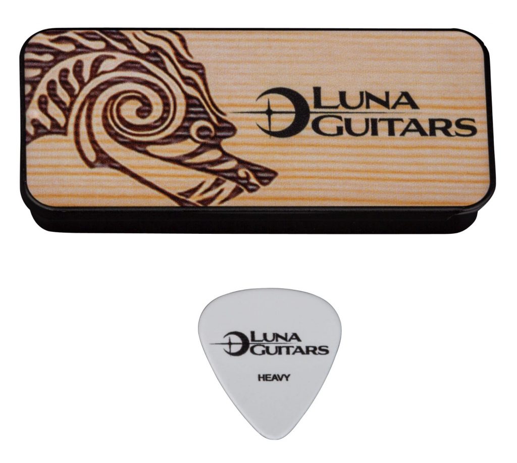 Luna Guitars Pick Tin Heavy (1.0mm), 6 Picks,  LUNA PICK TIN HVY