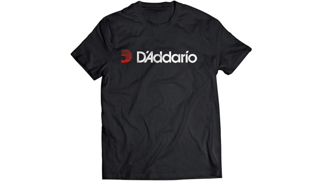 D'Addario Strings Logo Tee Shirt - Short Sleeve Black - XL - Made in USA - NEW!