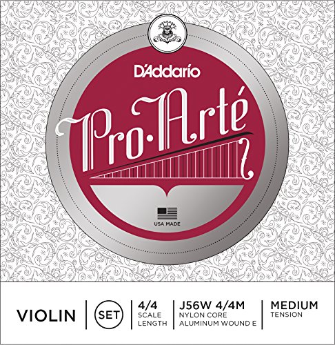 D'Addario Pro-Arte Violin String Set with Wound E, 4/4 Scale, Medium Tension