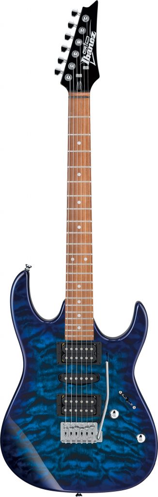 Ibanez GRX70QA TBB Electric Guitar | Transparent Blue Burst