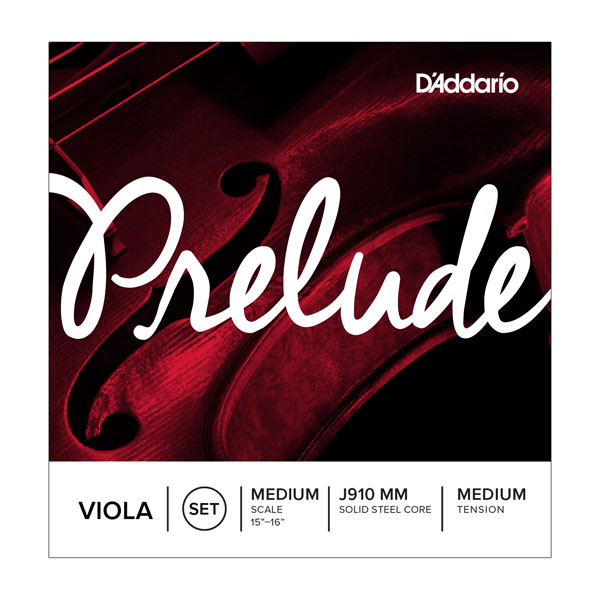 D'Addario Prelude Viola String Set, Medium Scale, Medium Tension, J910 MM